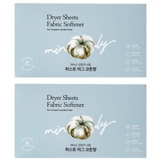 미닉스 건조기 시트 퍼스트 허그 코튼향 본품, 80매, 2개