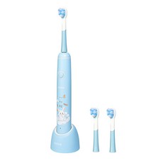 Kinyo 兒童音波電動牙刷 附刷頭 2個, ETB520BU, 藍色, 1組