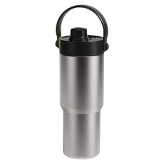 陶瓷易潔層 雙飲手提保溫杯, 銀色, 735ml, 1個