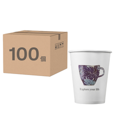 Tamsaa 印花紙杯 Set 100個, 260ml, 1組