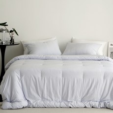 韓國製造 누비지오 舒眠防過敏鋪棉被, 藍灰色