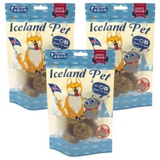 Icelandpet 冰島伙伴 小顆粒 原肉乾鮮一口酥 白身魚+龍蝦 100g, 3包, 原肉