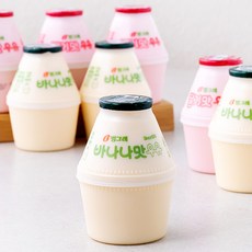 빙그레 바나나맛우유 240ml x 4개입 + 딸기맛 우유 240ml x 4개입 세트, 1.92L, 1세트