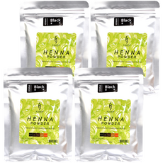 코겐 헤나파우더 염색약 100g, 블랙, 4개