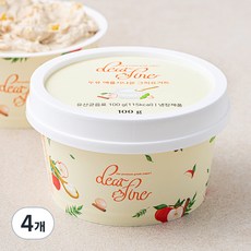 디어파인 두유 애플시나몬 그릭요거트, 100g, 1개입, 4개
