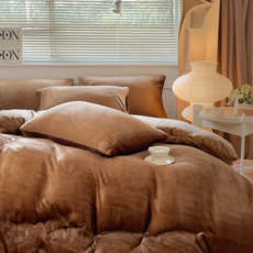 夢之語 石墨烯防靜電法蘭絨暖暖被 2.2kg, 焦糖咖啡