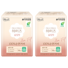 Mirae Well life Heyz超薄翼型衛生棉, L(28cm), 14片, 2包