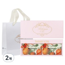 알카미아비누 비누 아란치아 2p + 선물상자 핑크 + 쇼핑백, 2개