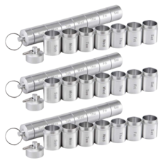 旅行用鋁製1周分裝藥盒 銀色, 3個