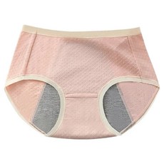bebehome 5A 石墨烯抗菌加寬加大防漏生理內褲, L, 粉色
