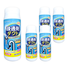 NYMO 強力管道疏通劑 濃縮配方 安全抑菌 除臭防蟲 適用於不鏽鋼/鐵鑄/PVC管道, 300g, 5瓶