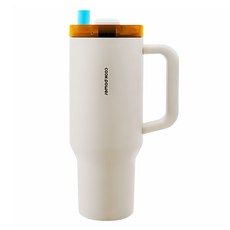 cook power 鍋寶 珍珠粗吸管陶瓷手把杯, 浪漫咖, 1.2L, 1個