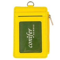 conifer 綠的事務 慢遊篇章 微醺系列 證件套 附零錢袋, 1個, 靈動黃