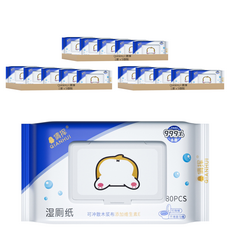 QIANHUI 倩揮 可沖式濕式衛生紙 02 80抽, 3套, 5個裝, 1g