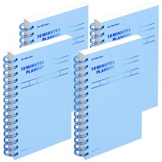 motemote 半年10分鐘讀書法計畫本, 4本, 寧靜藍