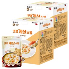 더캣 캣스토랑 6개월 이후 고양이 크림밀크스튜 보양 습식 파우치 스프 간식, 닭, 70g, 16개