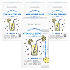 SKINNY PURITEA 0卡路里穀胱甘肽&維他命C風味飲隨身包 檸檬口味, 3g, 14入, 4個