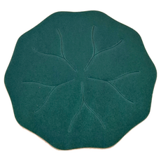 LUCKY TOAD 招財揪吉 皮革荷葉 大 規格 16g 材質 植鞣皮革, 綠色, 100x100x2mm