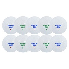 Dunlop DDH 系列 白色混合高爾夫球 二手球 經濟型, 10個, 1入, 隨機出貨