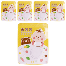 粥寶寶 無毒農 青蔬總匯吻仔魚 12個月以上, 120g, 5包