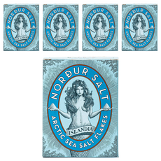 NORDUR 冰島女神 海鹽 原味 北極海鹽薄片, 250g, 5盒