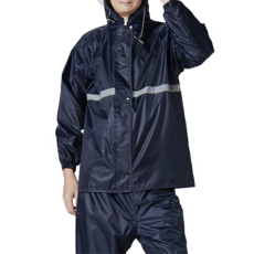 兩件式反光雨衣 帽沿款 01.藏青 L
