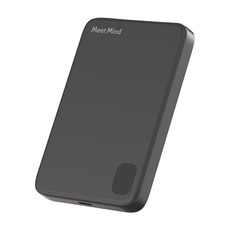 Meet Mind 薄形3合1磁吸行動電源 快速充電 15W無線充電 BSMI安規認證, 黑色