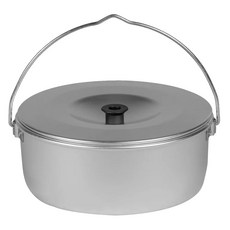 Trangia 超輕鋁平底手提燉/湯鍋 附鍋蓋 1.0L, 銀色, 1個