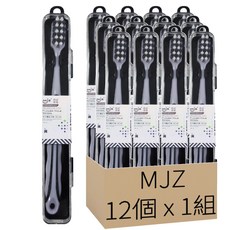 MJZ 黑白雙色毛牙刷 顏色隨機, 12個裝, 1組