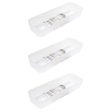 NAKAYA 置物盒 K302 M, 透明白色, 3個