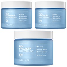 웰라쥬 리얼 히알루로닉 블루 100 토너 패드 210ml, 70매입, 3개