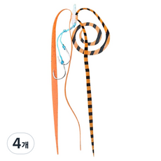 실버캐스트 뉴 참돔 타이라바 스커트, 오펄 오렌지줄무늬, 4개, 10g