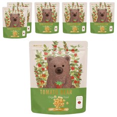 master mi 米大師 有機寶寶蔬菜餅, 6包, 25g, 番茄熊