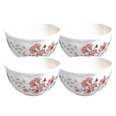 Lenox 雷諾克斯 蝶舞花園飯碗, 混合顏色, 4個