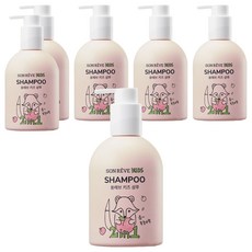 쏭레브 키즈 샴푸 2 in 1 피치코코향, 300ml, 6개