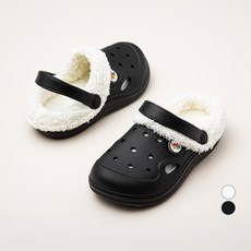 롤리트리 아동용 베이직 EVA 펀칭 클로그 털샌들