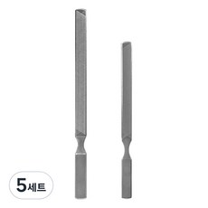 다크니스 스텐 손 발톱 정리 파일 2종 세트, 은색, 5세트