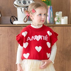 MARI N MORI 女童款Mari愛心針織背心