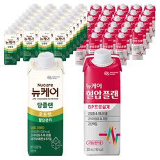 뉴케어 당플랜 호두맛 당뇨환자영양식 200ml 30p + 혈압플랜 200ml 30p, 1세트