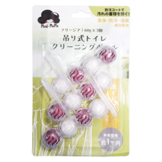 meio mama 梅歐媽媽 懸掛式馬桶清潔球 小蒼蘭 3入組, 60g, 1組