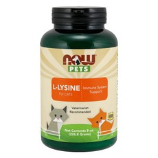 NOW Foods 寵物貓用 離胺酸粉, 1罐, 維持抵抗力