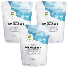 grab green 洗碗機專用洗劑 無香 30入, 420g, 3個