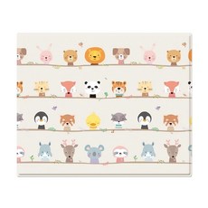 Mang Mang 小鹿蔓蔓 兒童PVC遊戲地墊 S 無毒環保材質 雙面設計, 動物好朋友 米色