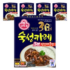 오뚜기 3분 3일숙성카레 약간매운맛, 200g, 5개