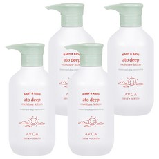 아브카 베이비 앤 키즈 아토 고보습 로션 무향, 500ml, 4개