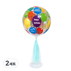 Isabel Home 彩虹生日快樂氣球3件組, 2套, 慶祝(氣球)