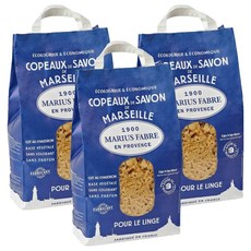 MARIUS FABRE 法鉑馬賽肥皂 傳統馬賽皂絲, 3個, 980g