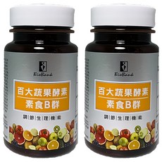 BioBank 大金宏醫 百大蔬果酵素素食B群 0.5克/顆, 30顆, 2瓶