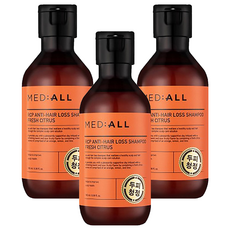 메디올 알시피 안티 헤어 로스 두피청정 샴푸 프레시 시트러스향, 100ml, 3개