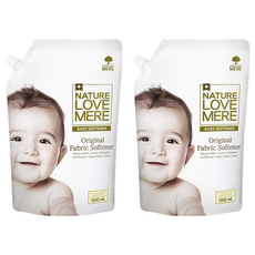 NATURE LOVE MERE 嬰兒衣物柔軟精補充包 有機, 1.3L, 2包